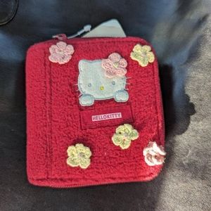 hello kitty 2003 red wallet felt